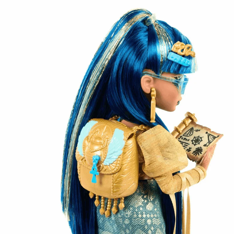 Monster High Muñeca Cleo De Nile de Monster High Estilo Divino con Mascota Cobra Hissette