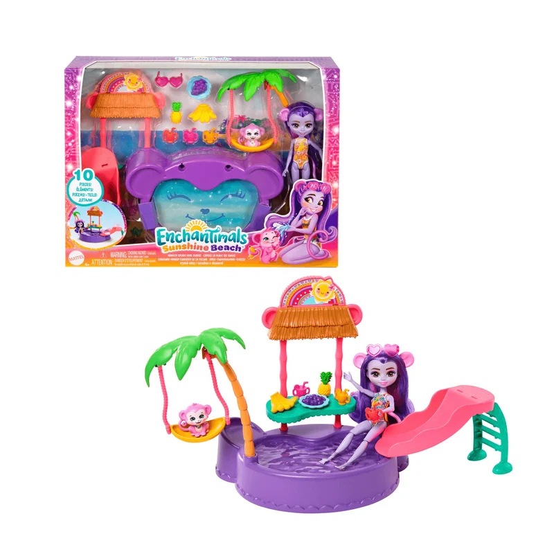 Enchantimals Tropical Pool Set + Monkey Doll