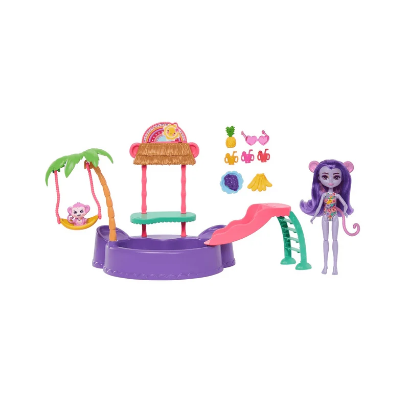 Enchantimals Tropical Pool Set + Monkey Doll