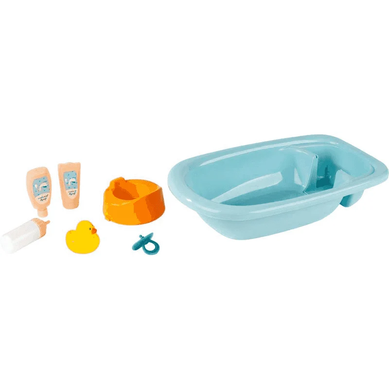 Bañerita con accesorios PequeBB set de 7 piezas para muñecos (2+)