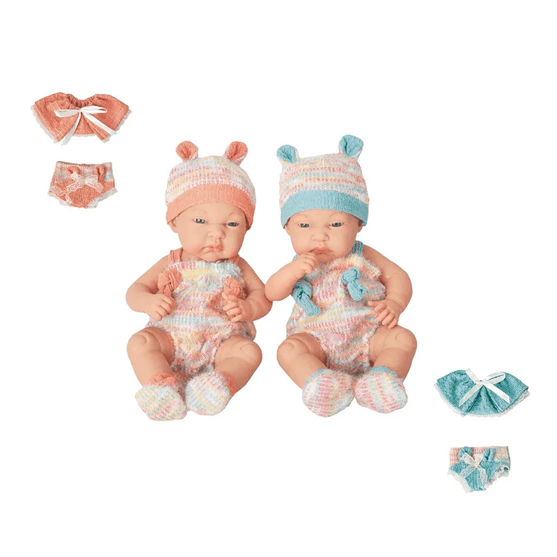 PequeBB Bebé Animalitos Traviesos – Muñeco de 25 cm con traje de animalitos (18m+)