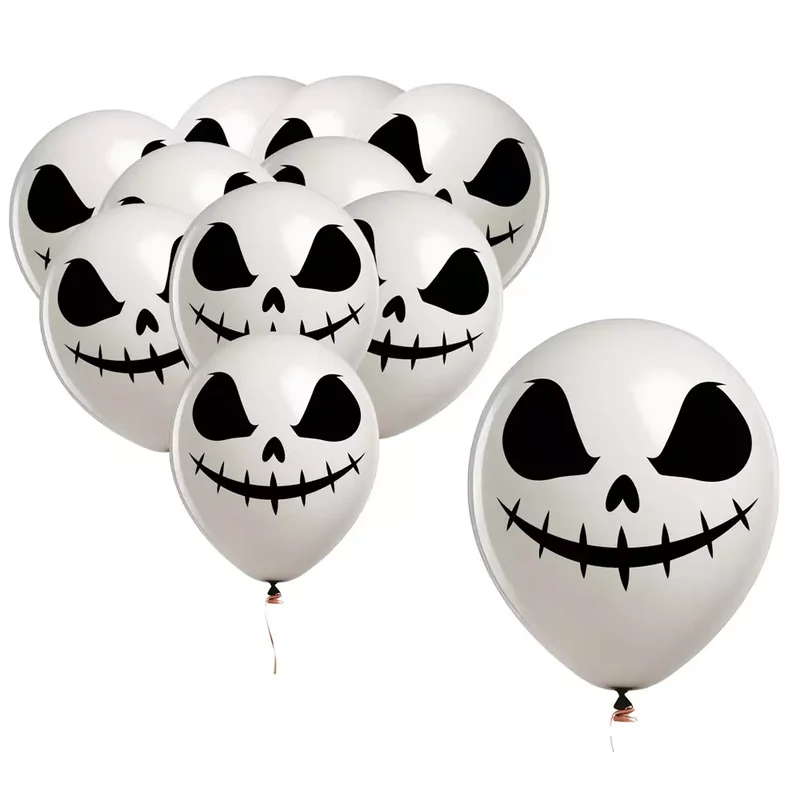 Pack 10 Globos Blancos Fantasma 30 cm