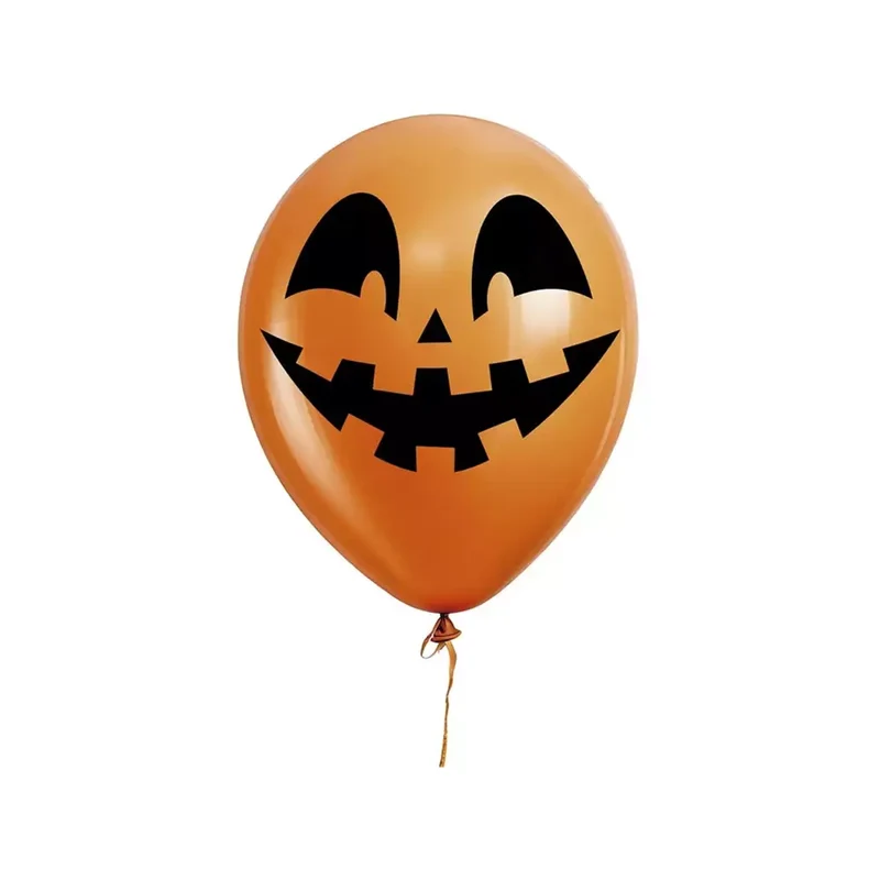 Pack de 10 Globos Cara de Calabaza 30 cm