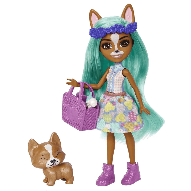 Enchantimals Baby BFFs Crizia Corgi Muñeca con mascotas 4 años