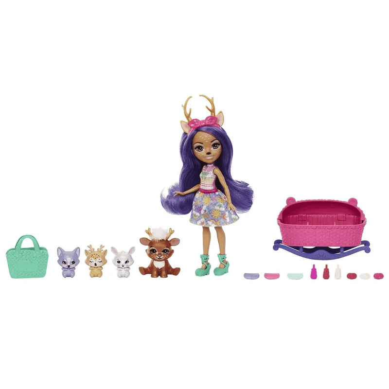 Enchantimals Baby BFFs Danessa Deer Muñeca con mascotas 4 años