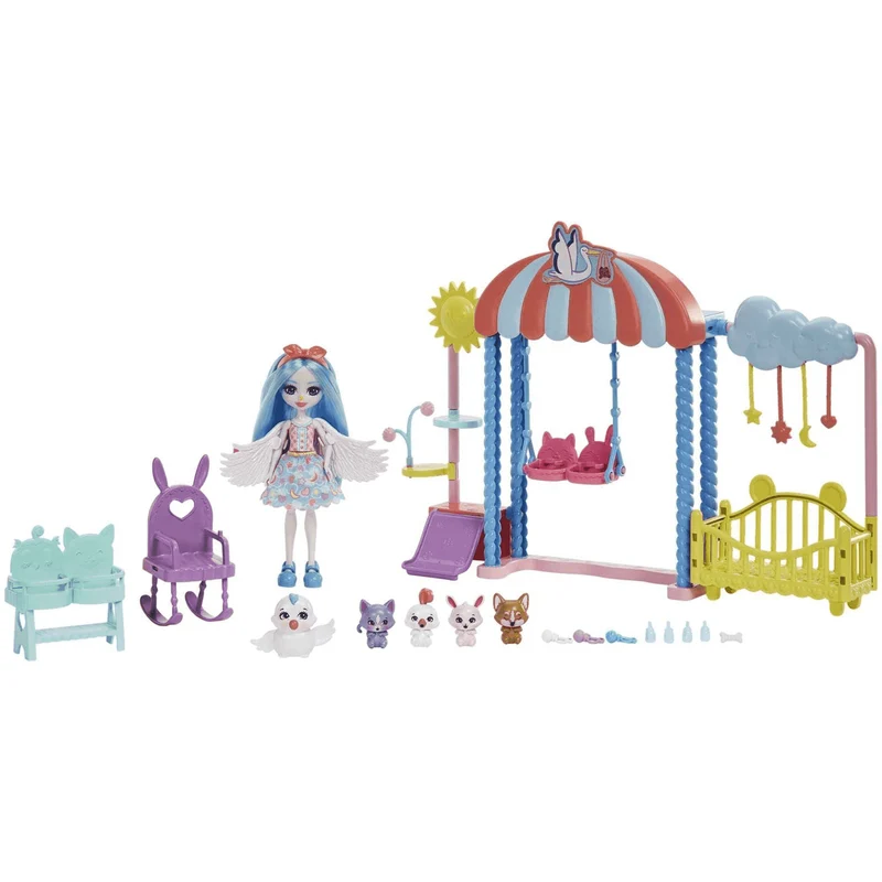 Enchantimals Baby BFFs Guardería Starley Stork Muñeca y set 4 años