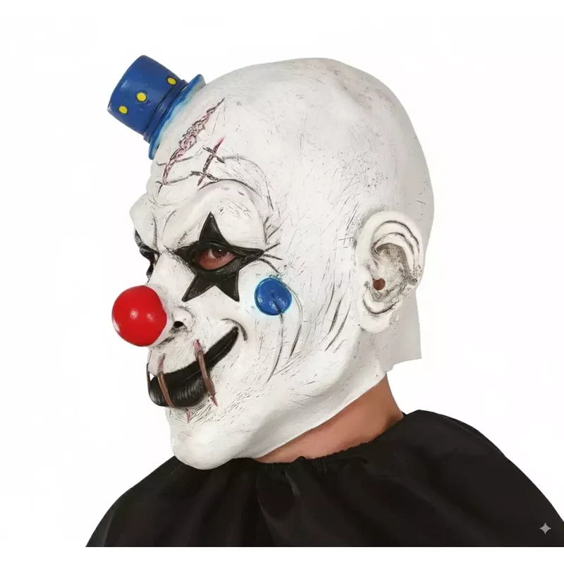 Máscara De Halloween Payaso Con Sombrero Adulto Unisex