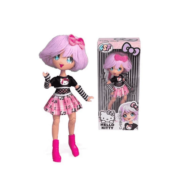 Muñeca Hello Kitty Manga Teddy Rock – Estilo Kawaii Rockero