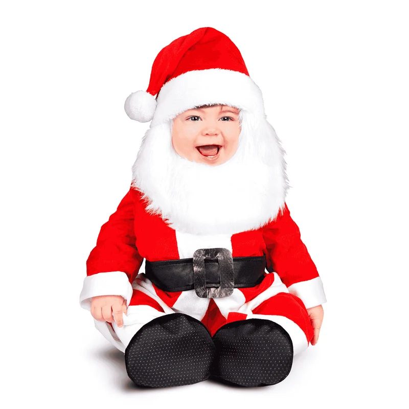 Disfraz de Santa con barba y sonido 12-24 meses bebé