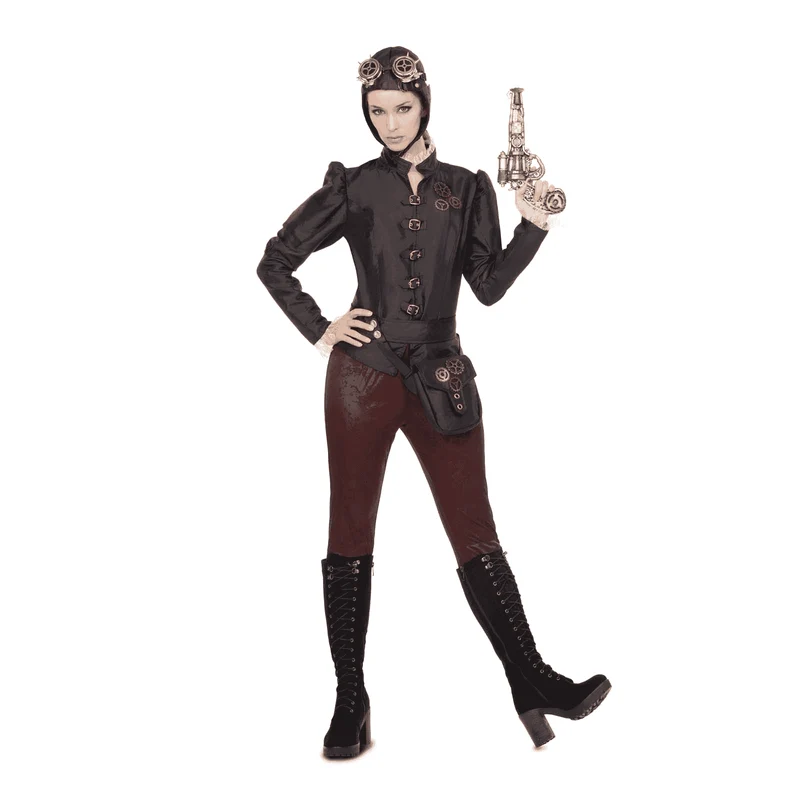 Disfraz de Steampunk aviator adulto talla ML