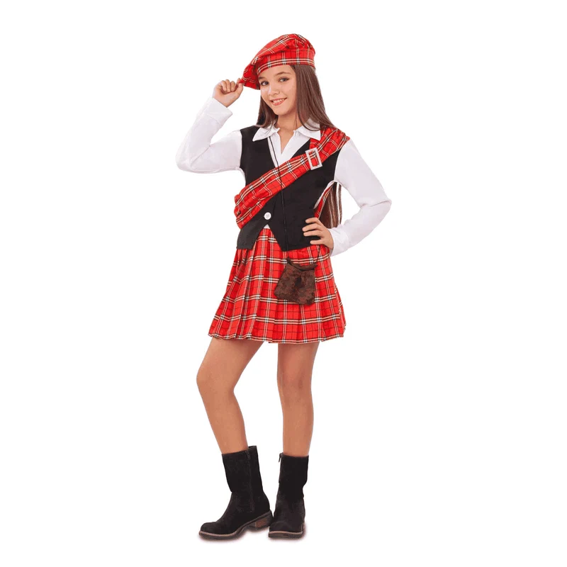 Disfraz de Escocesa 5-6 años infantil
