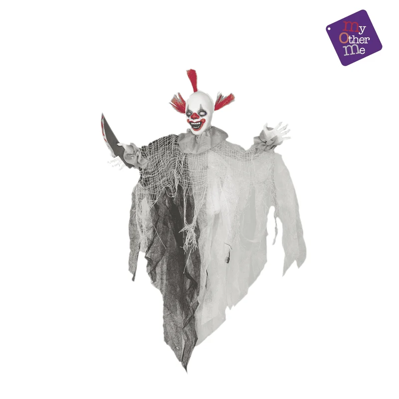 Payaso asesino Con movimiento, luz y sonido para disfraz