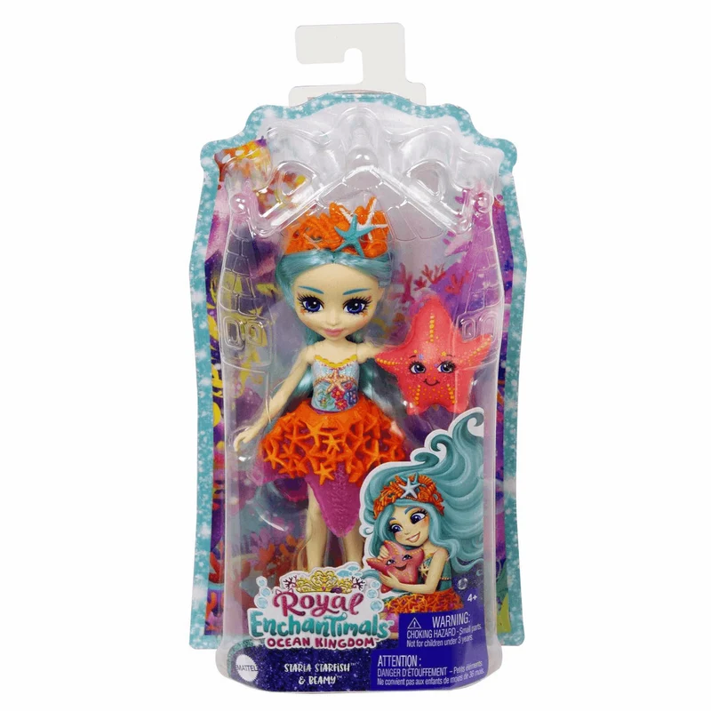 Royal Enchantimals Ocean Kingdom Muñeca Starla Starfish con mascota 4 años