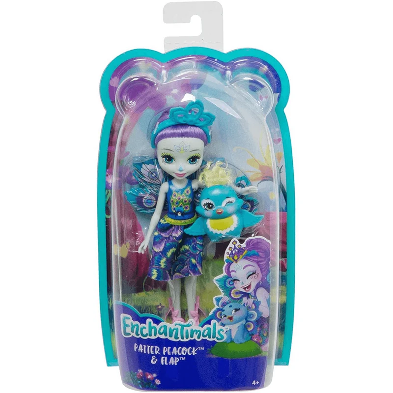 Enchantimals Muñeca Patter Peacock con Mascota 4 años