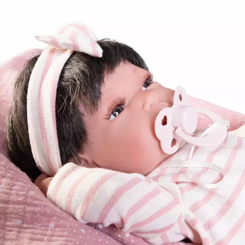 Muñecas Antonio Juan Recién Nacida Baby Toneta con toquilla Rosa