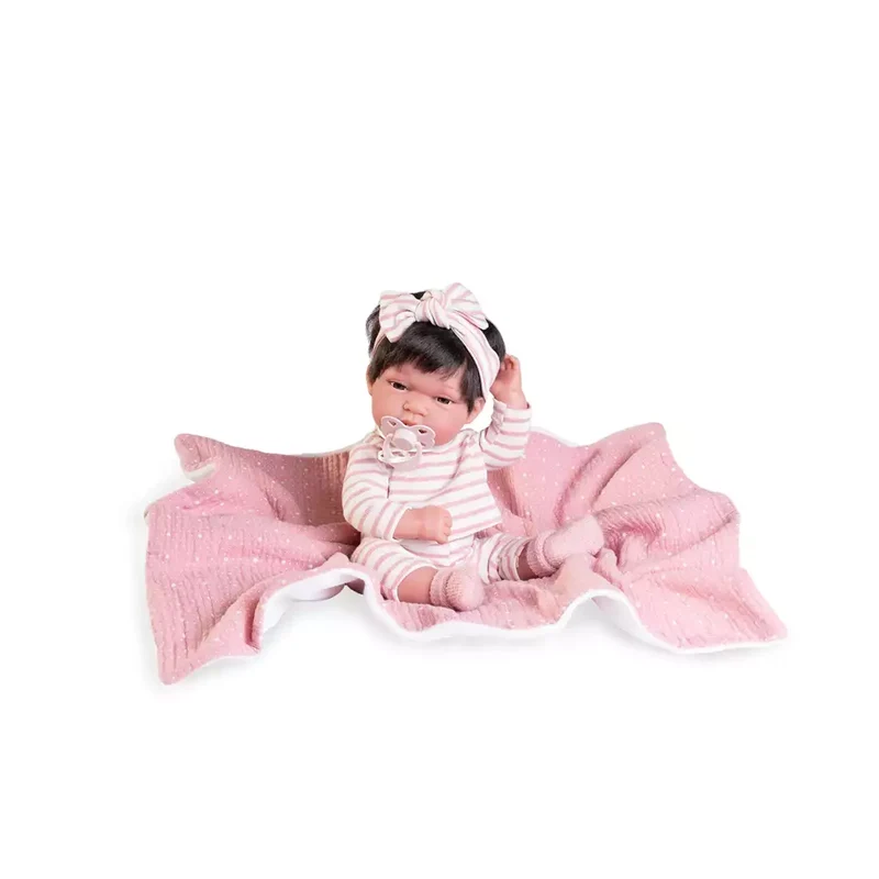 Muñecas Antonio Juan Recién Nacida Baby Toneta con toquilla Rosa