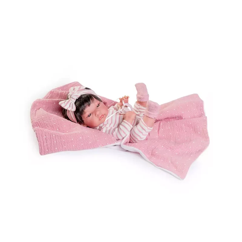 Muñecas Antonio Juan Recién Nacida Baby Toneta con toquilla Rosa