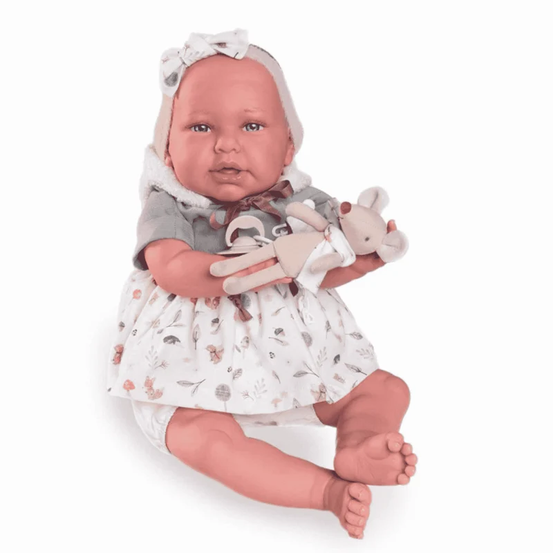 Muñeca Mi Primer Reborn Daniela con Peluche - Antonio Juan