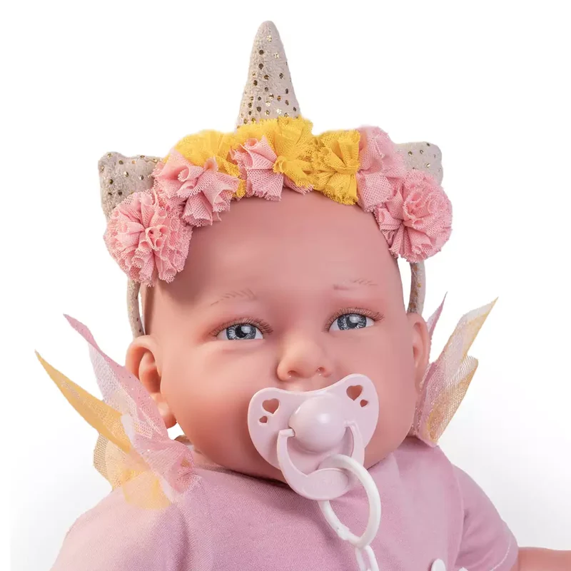 Muñecas Antonio Juan Mi Primer Reborn Daniela Hada con Diadema