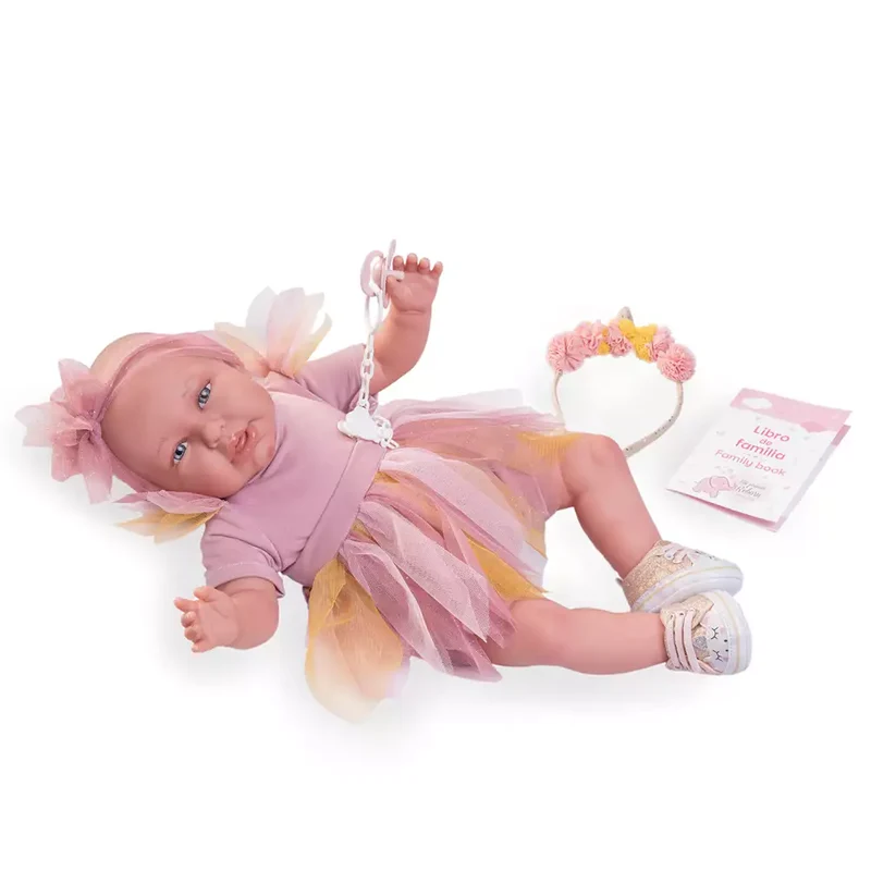 Muñecas Antonio Juan Mi Primer Reborn Daniela Hada con Diadema