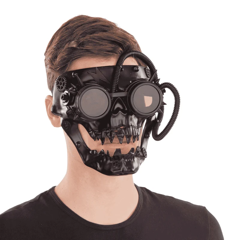 Máscara Steampunk color negro para disfraz