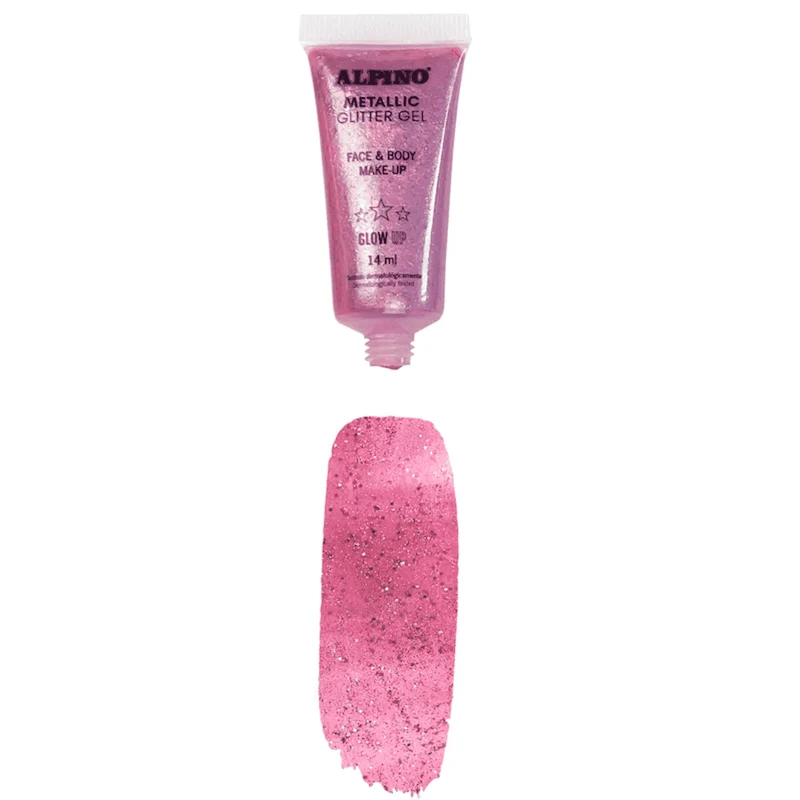Maquillaje Gel Purpurina Metálico Rosa Alpino