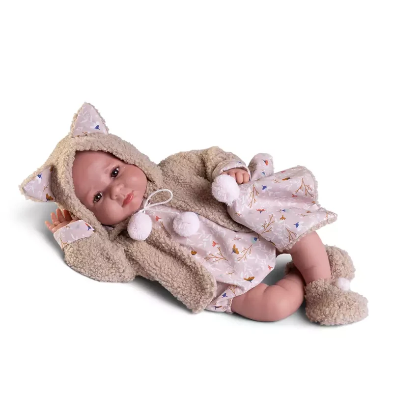 Muñeco Recién Nacido Luca con chaqueta borreguillo 42 cm Antonio Juan