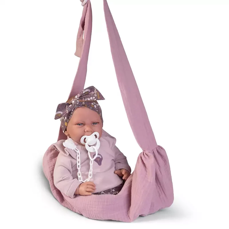 Muñecas Antonio Juan Recién Nacida Carla con Fular Portabebé 42 cm