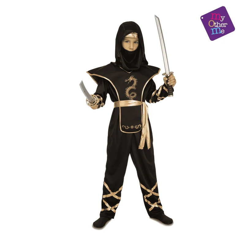 Disfraz de Black ninja 7-9 años infantil