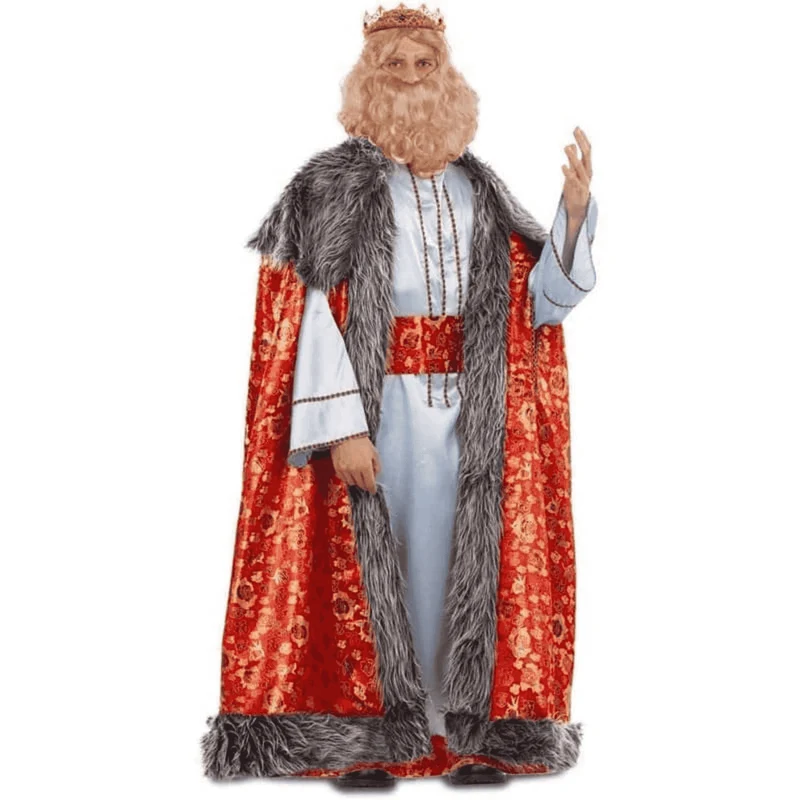 Disfraz de Rey melchor brocado adulto talla ML
