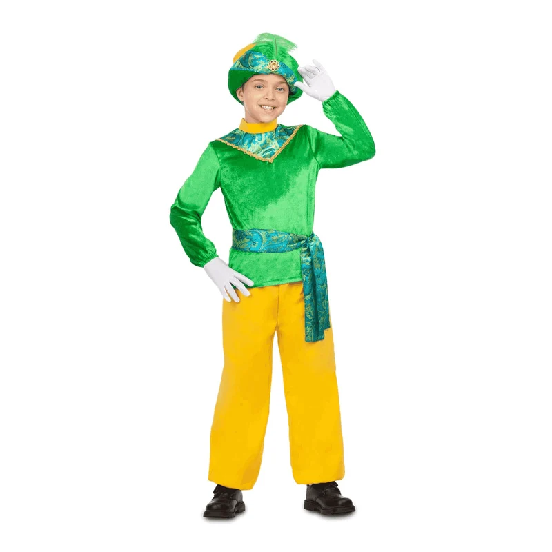 Disfraz de Paje verde 10-12 años infantil