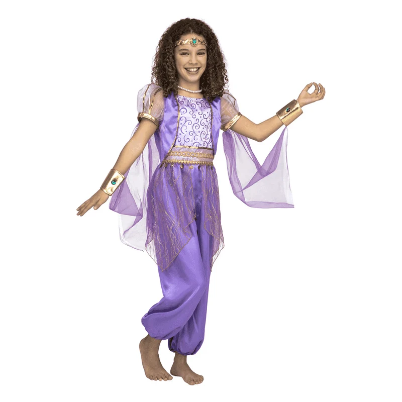 Disfraz de Princesa árabe morada 10-12 años infantil