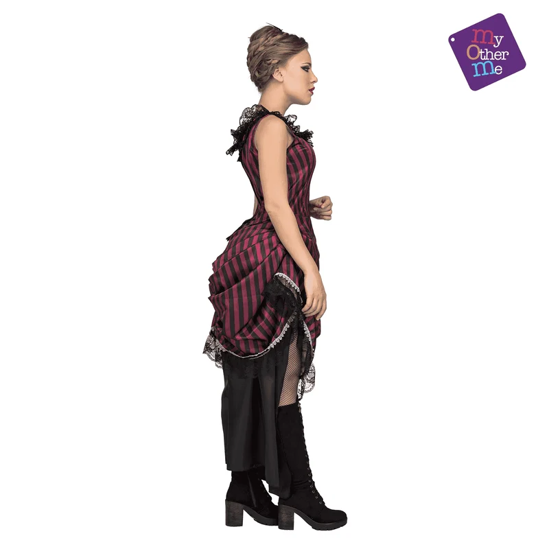 Disfraz de Chica saloon rosa adulto talla ML