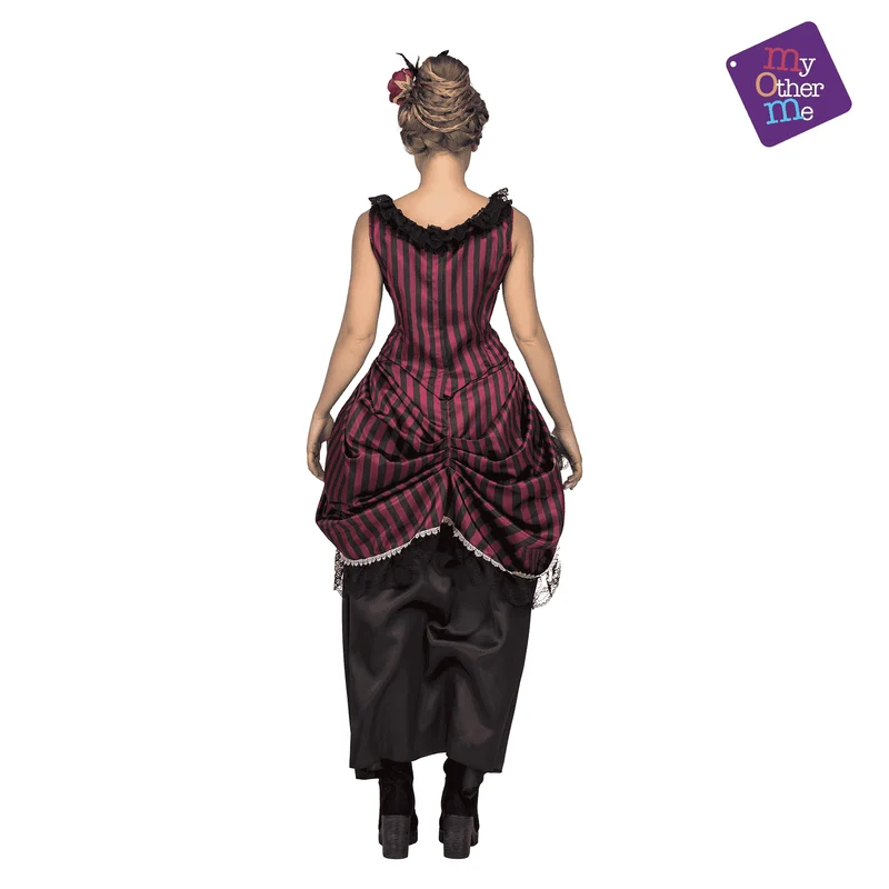 Disfraz de Chica saloon rosa adulto talla ML