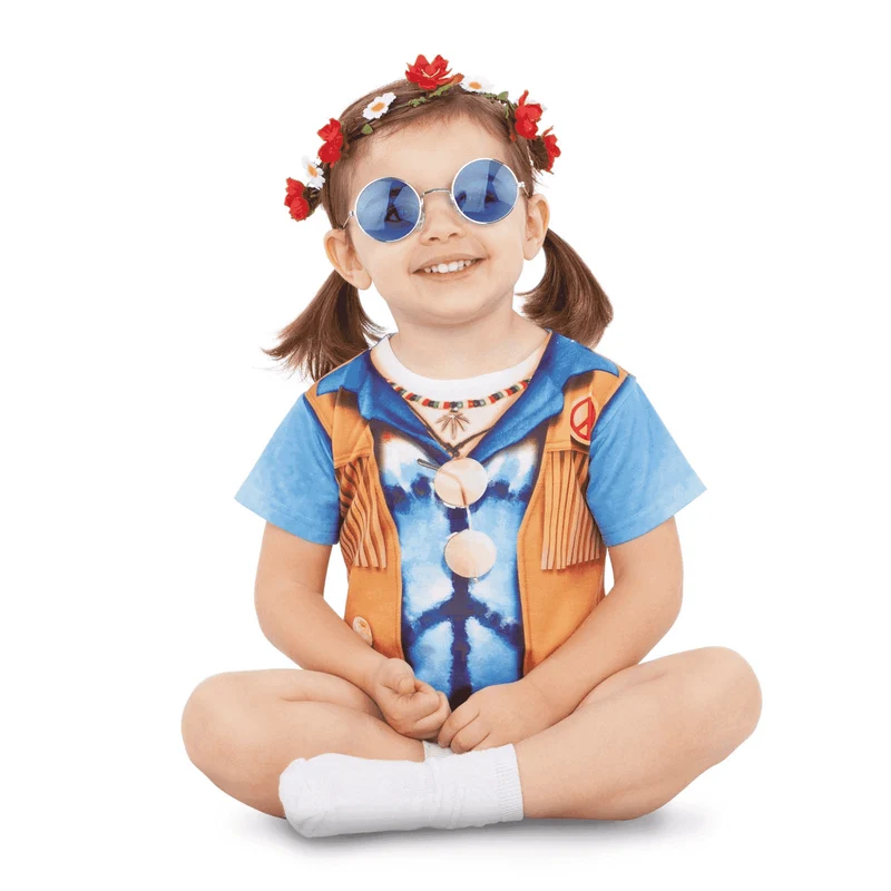Disfraz de Baby hippie bodysuits 18 meses bebé