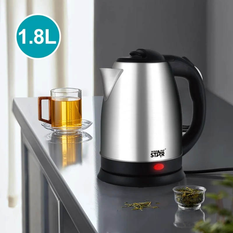 Winning Star Cafetera Eléctrica Acero Inoxidable 1.8 Litros, ST-2063
