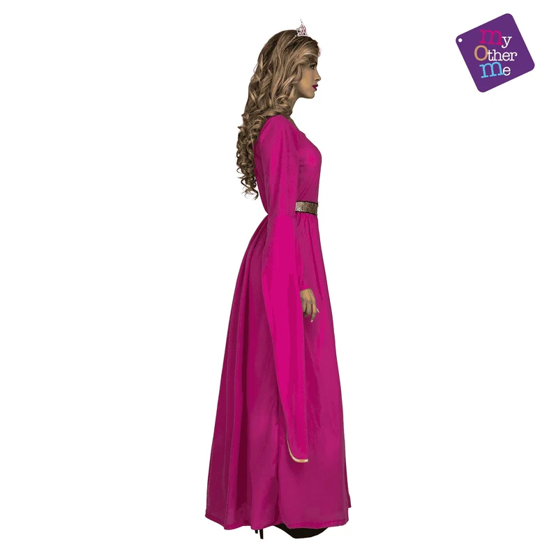 Disfraz de Princesa medieval rosa adulto talla ML