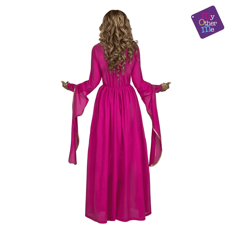 Disfraz de Princesa medieval rosa adulto talla ML