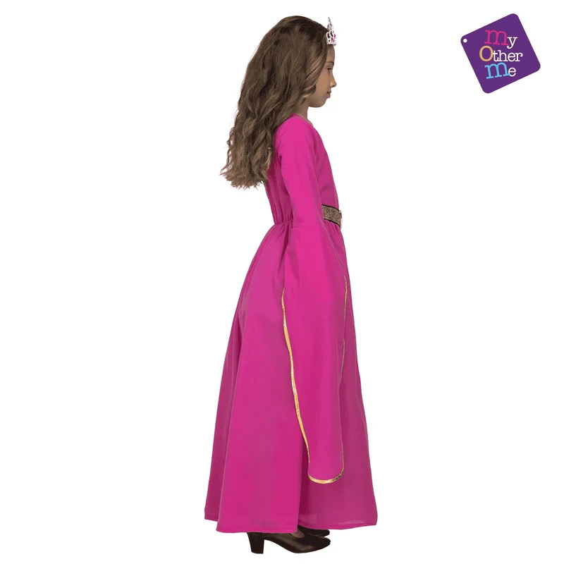 Disfraz de Princesa medieval rosa 10-12 años infantil