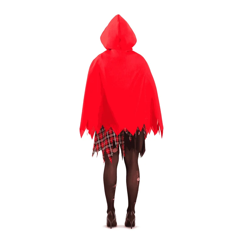 Disfraz de Caperucita roja ensangrentada adulto talla XL