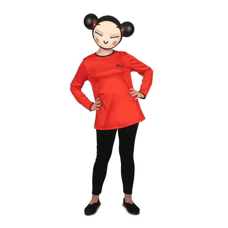 Disfraz de Pucca con máscara adulto talla ML