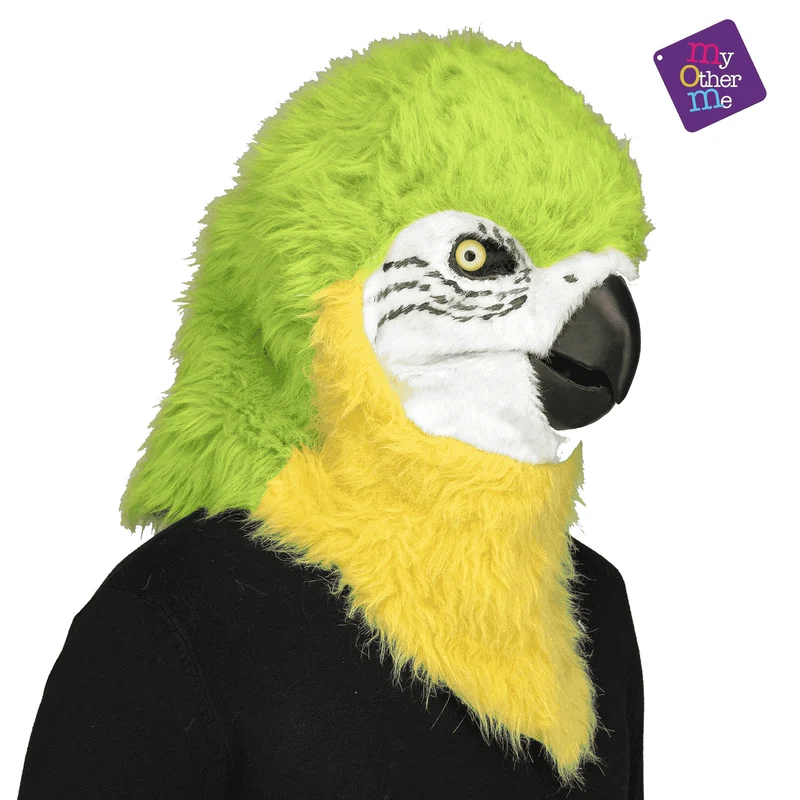 Máscara Loro color verde para disfraz