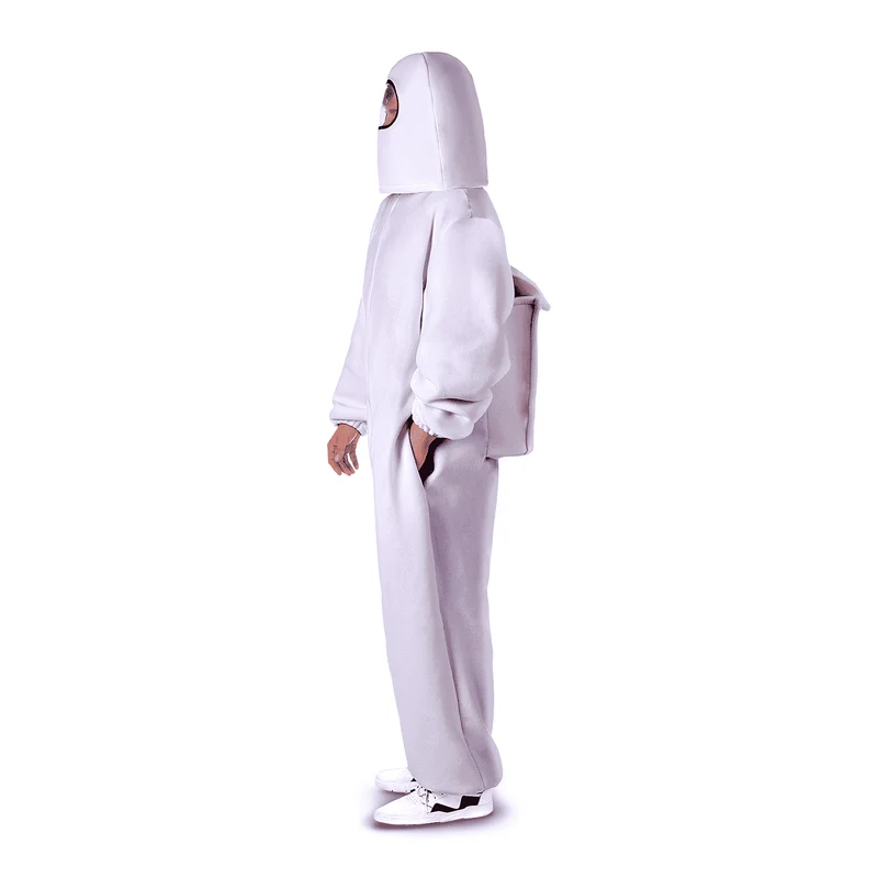Disfraz de Among us impostor white adulto talla XL
