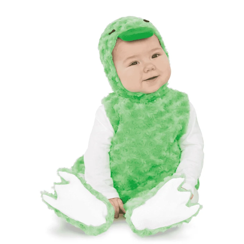 Disfraz de Patito peluche verde 0-6 meses bebé