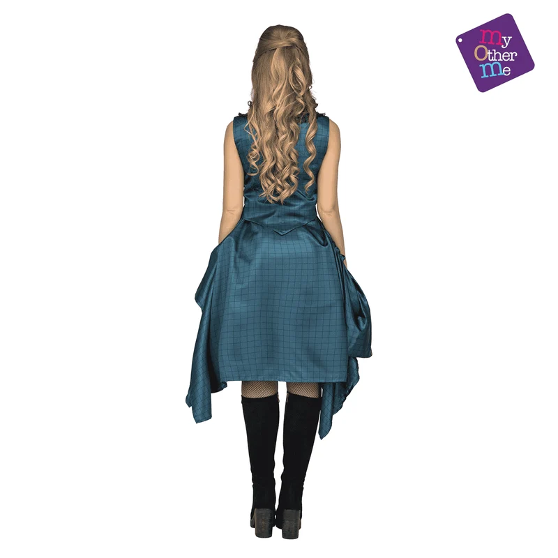 Disfraz de Chica saloon azul adulto talla ML