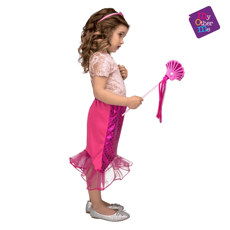 Tutú Sirena color rosa para disfraz
