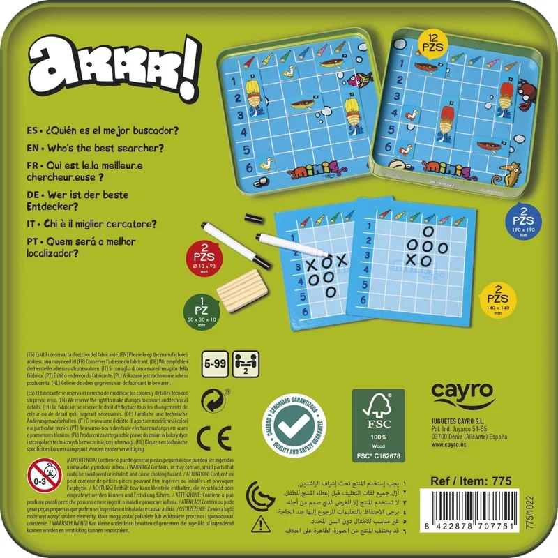 Arrr ! - Juego de mesa - Cayro - 2 jugadores - 5+ años - 15 min