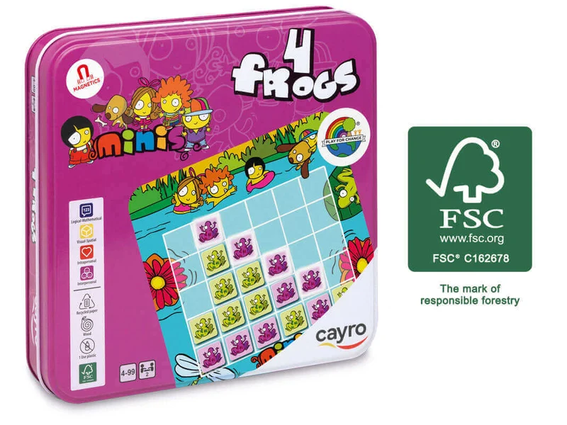 4 Frogs - Juego de mesa - Cayro - 2 jugadores - 4+ años - 15 min