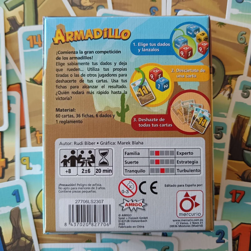 Armadillo - Juego de mesa - Mercurio - 2-6 jugadores - 8+ años - 20 min