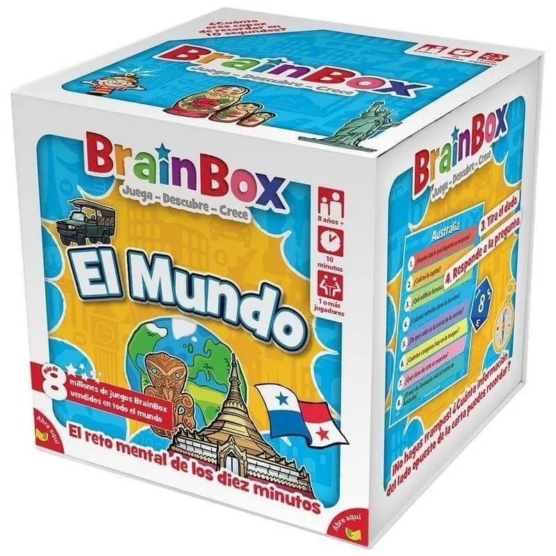 BrainBox El Mundo 2023 - Juego de mesa - Bezzerwizzer Studio - 1 jugador - 8+ años - 10 min